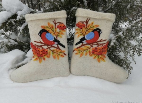 Валенки с мишкой