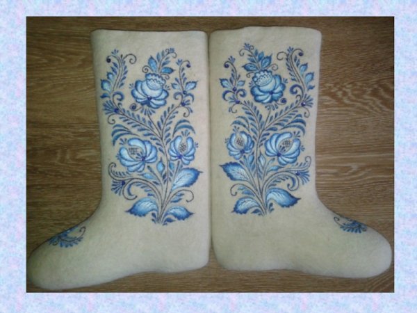 Валенки разукрашенные