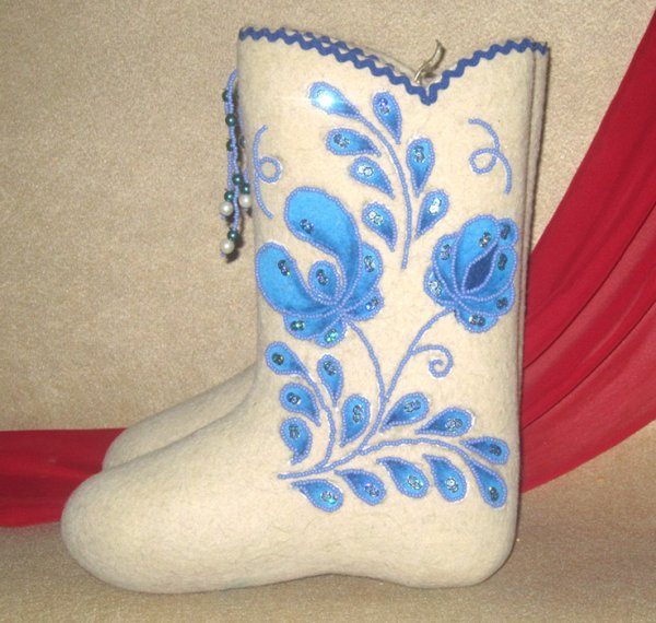 Валенки с орнаментом