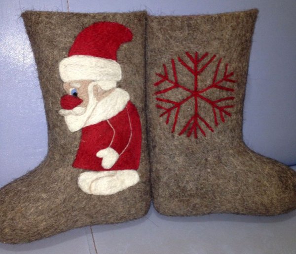 Рисование новогодний носочек
