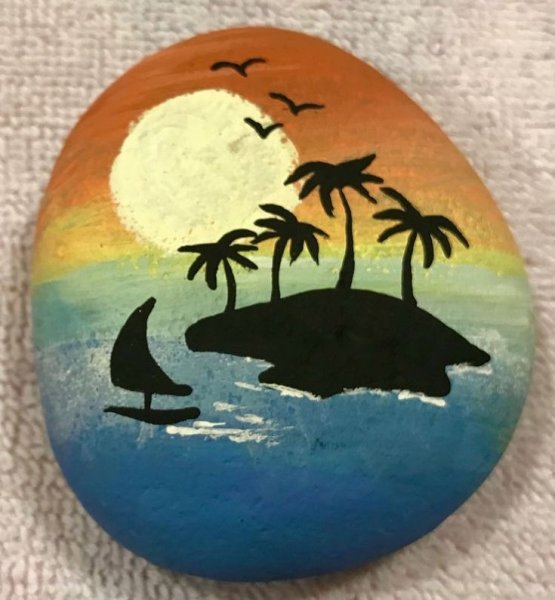 Роспись камней для сада мастер класс