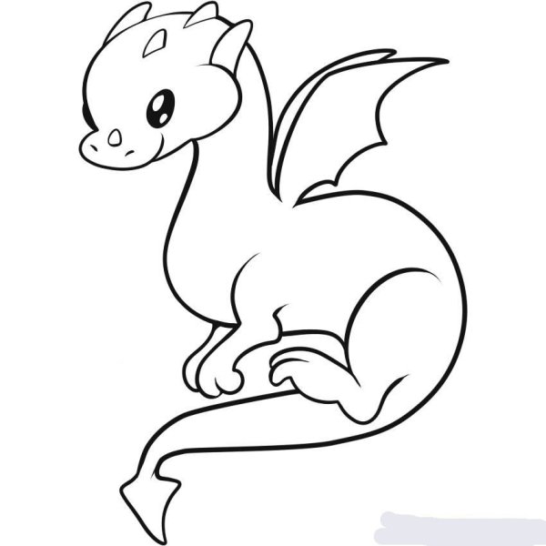 Дракон для рисования для детей