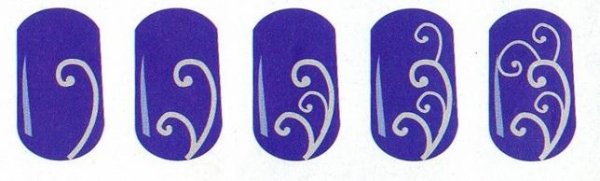 Вензеля на ногтях пошагово