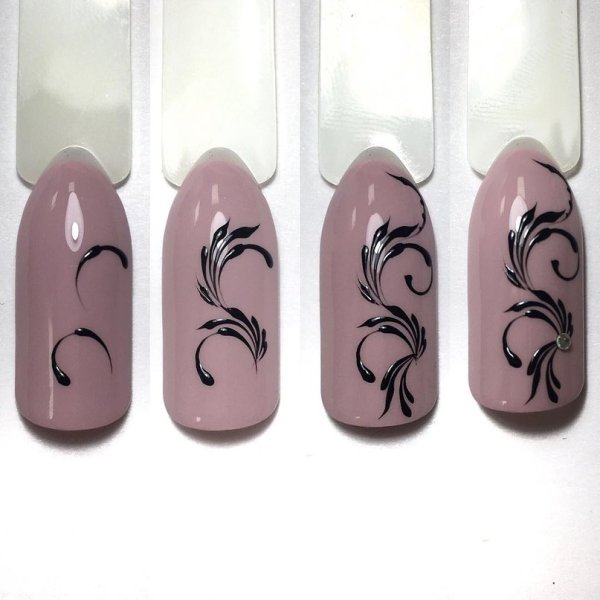 Рисунки на гелевых ногтях для начинающих