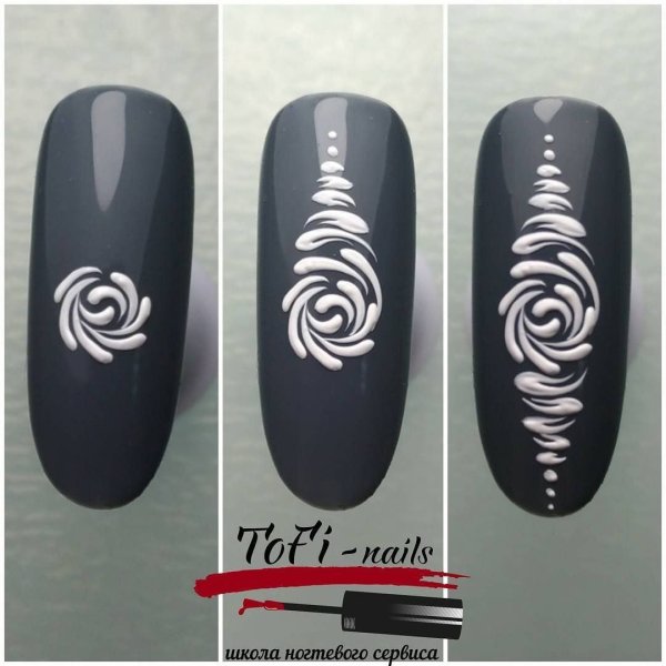 Вензеля на ногтях для начинающих