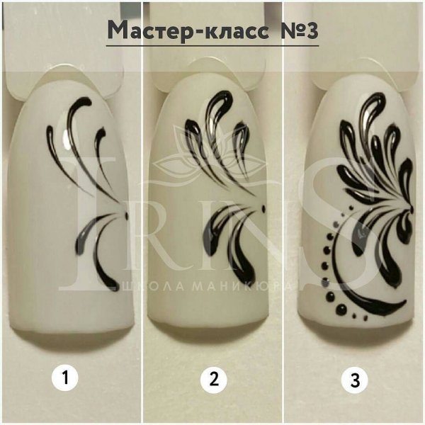 Трафарет вензеля для маникюра