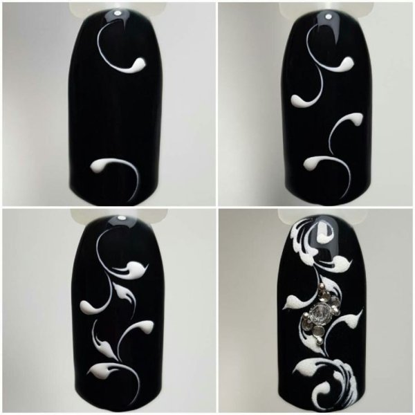 Вензеля на ногтях схемы