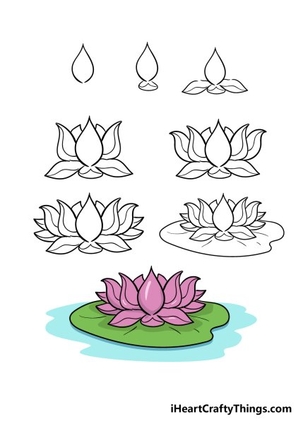 Лотос для срисовки