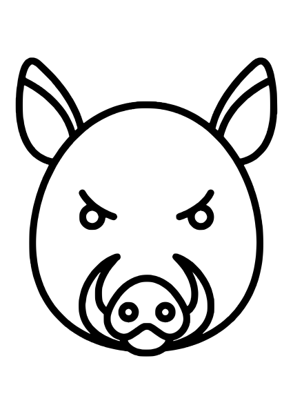 Дикий кабан раскраска для детей