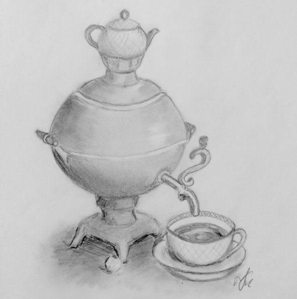 Самовар карандашом