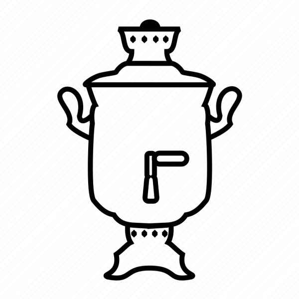 Поэтапное рисование самовара