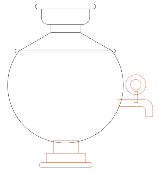 Самовар трафарет