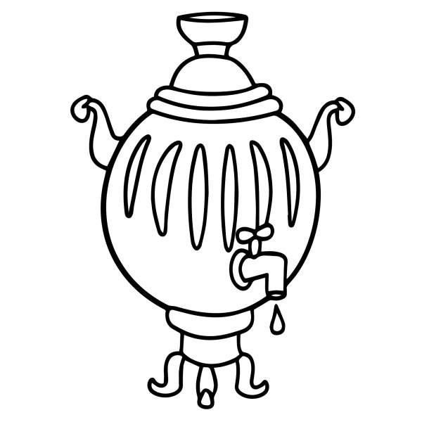 Самовар контур сбоку