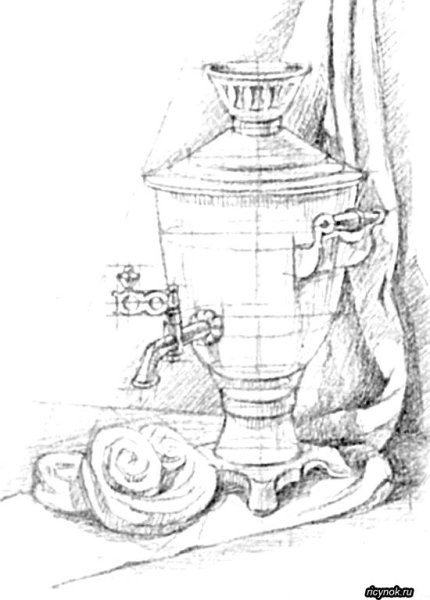 Рисование самовара