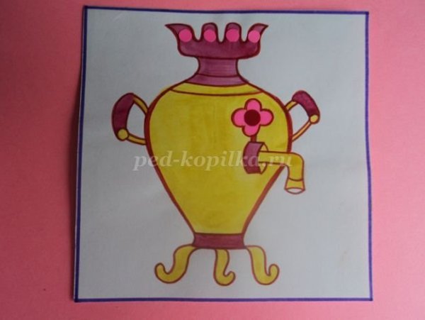 Тульский самовар разукрашка