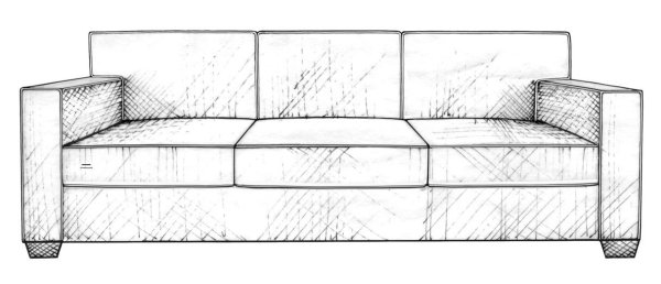 Диван карандашом