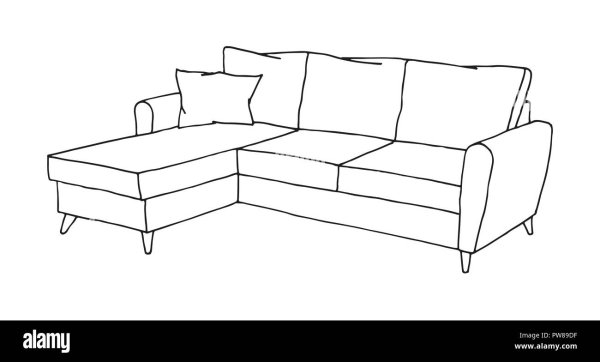 Диван сбоку вектор