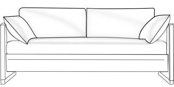 Диван вектор вид сбоку