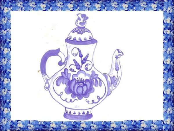 Гжель раскраска для детей