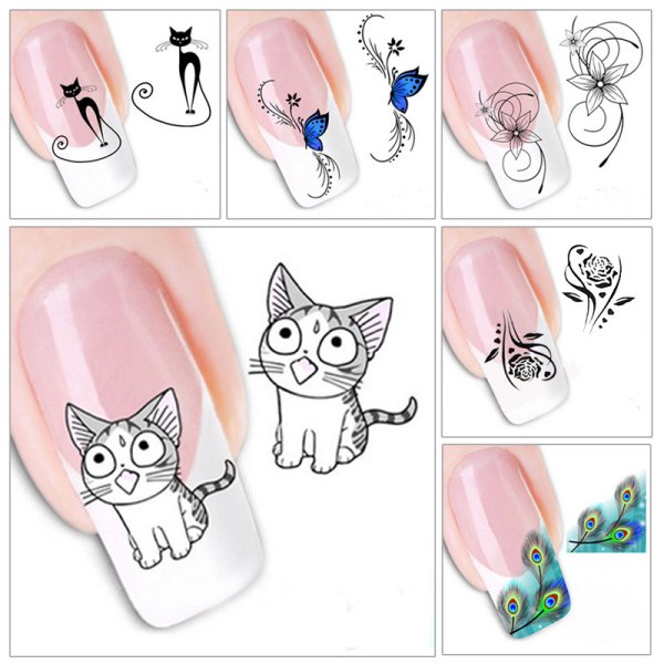 Маникюр с кошками