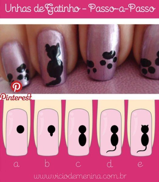 Рисунки на ногтях пошагово