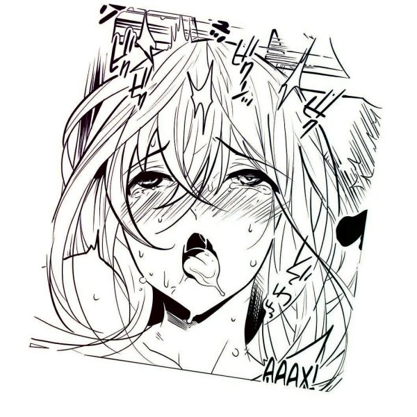 Ахегао рисунок карандашом