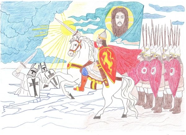 Ледовое побоище рисунок