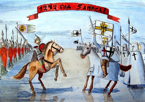 Александр Невский Ледовое побоище раскраска