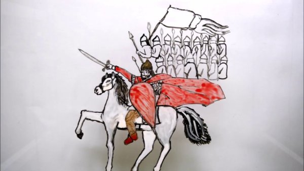 Ледовое побоище карандашом