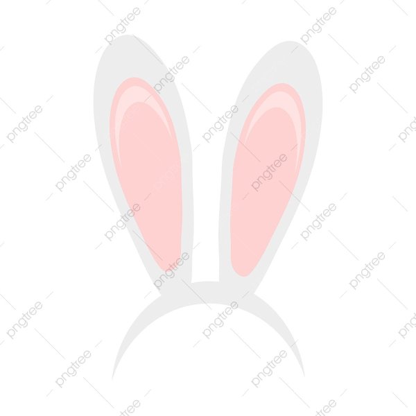 Заячьи ушки на белом фоне