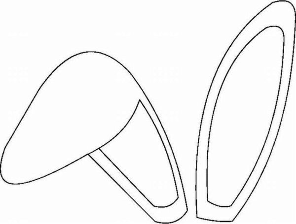 Заячьи уши трафарет