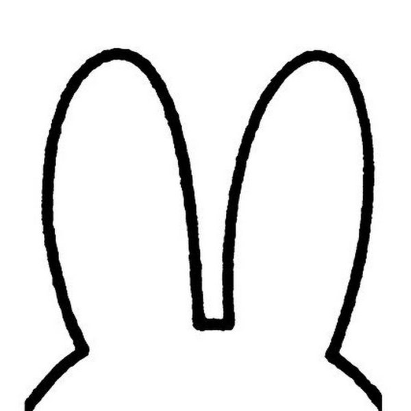 Заячьи уши трафарет