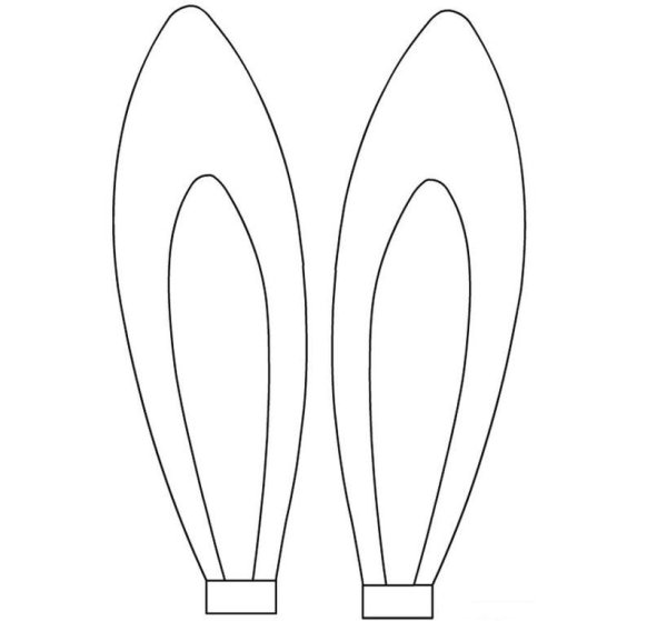 Заячьи уши трафарет