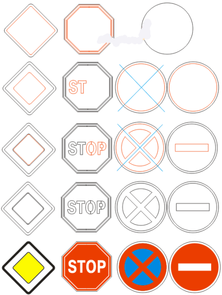 Рисунок на тему дорожные знаки
