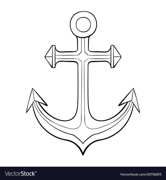 Якорь чертеж рисунок