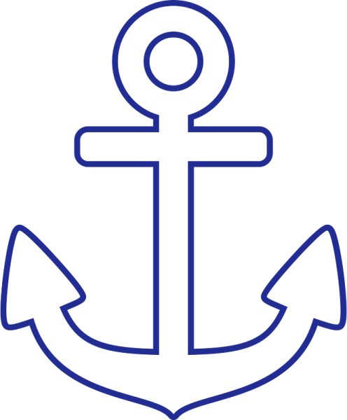 Якорь трафарет для вырезания