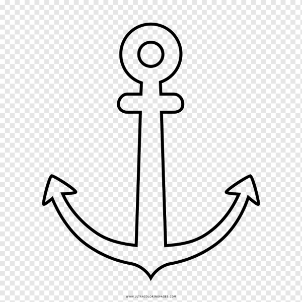 Якорь контурный рисунок