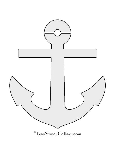 Трафарет якоря
