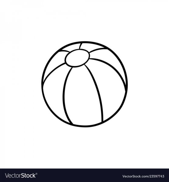 Пляжный мяч раскраска