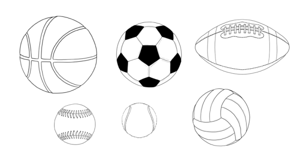 Маленький мяч раскраска