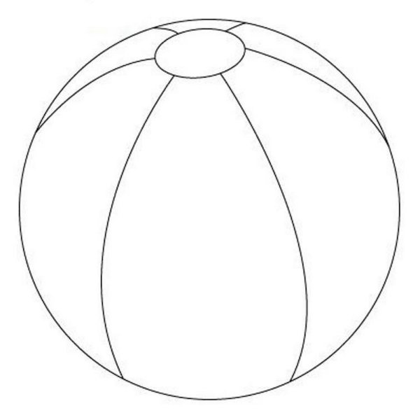 Мячик раскраска для детей