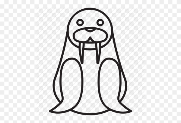 Поэтапное рисование моржа