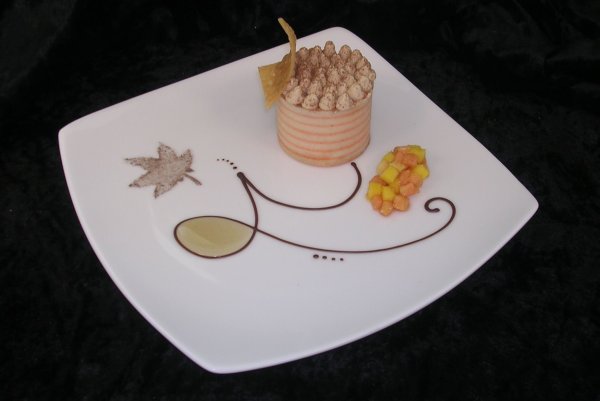 Украшение тарелки для десерта