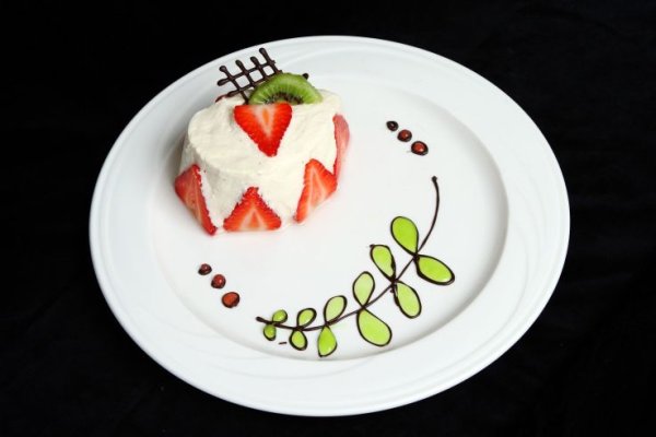 Украшение тарелки для десерта