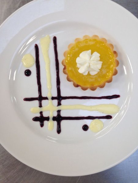 Украшение тарелки для десерта