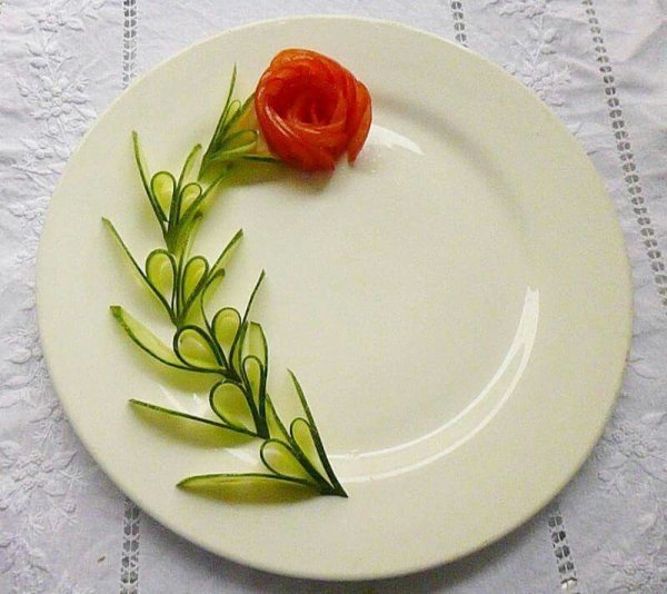 Украсить тарелку
