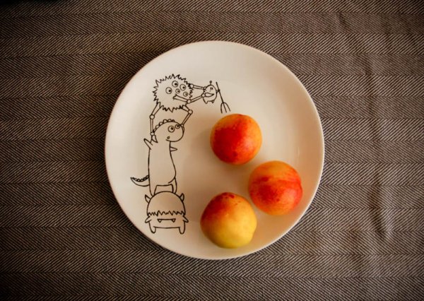 Рисунок на тарелке своими руками