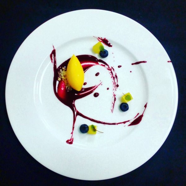 Украшение тарелки для десерта