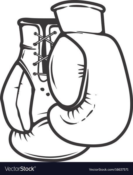 Боксёрские перчатки чб