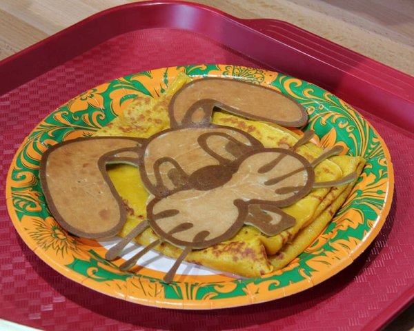 Рисунки из теста для блинов круглые